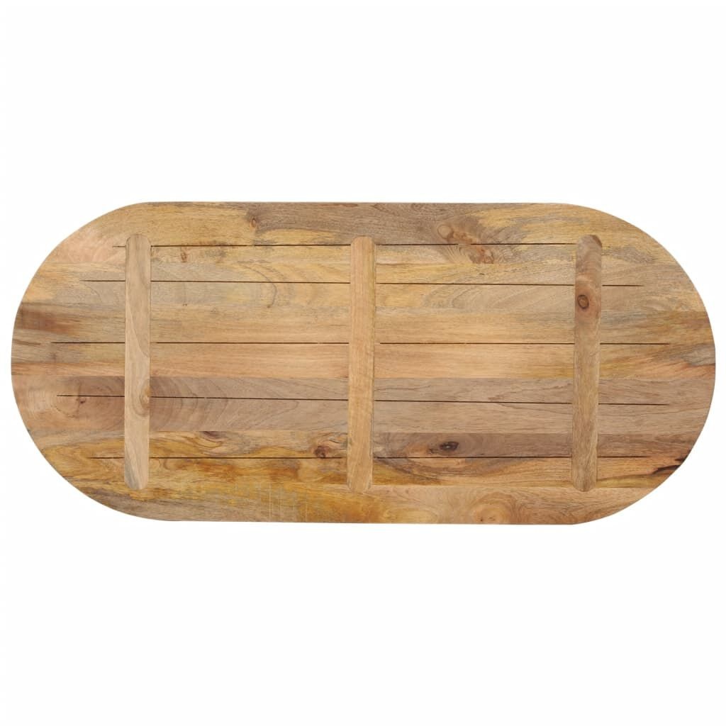 VidaXL Ovaal Tafelblad Mangohout 100x50cm -35% Korting!