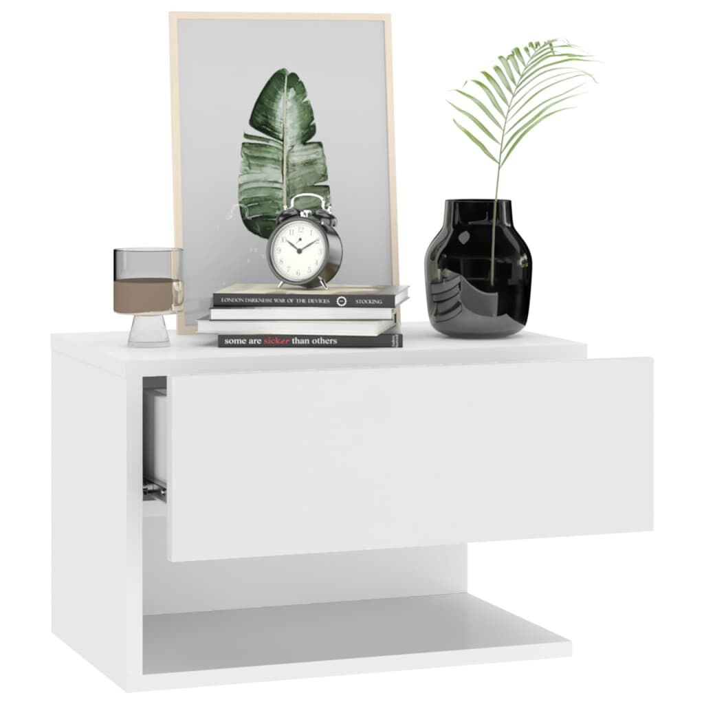 Wandnachtkastjes (2x) Hoogglans Wit - 35% Korting!