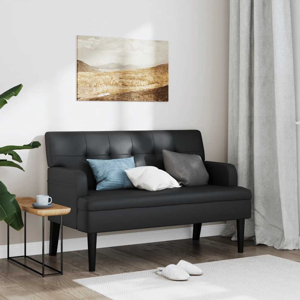 vidaXL Bankje Kunstleer Zwart - 60% Korting!