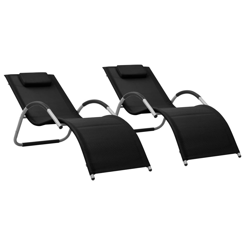 Ligbedden (2 st) Zwart/Grijs - 60% Korting! Let op: incomplete set
