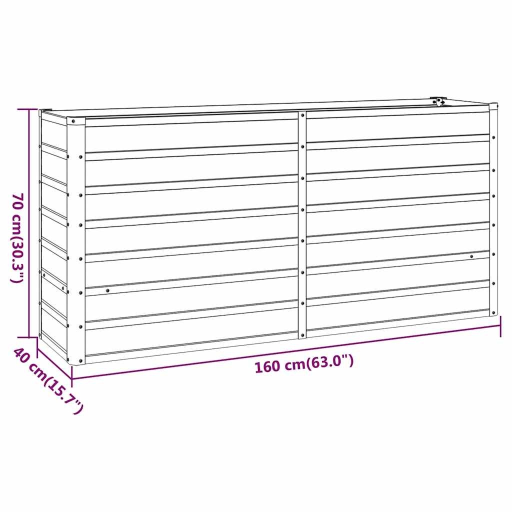 VidaXL Verhoogde Plantenbak Cortenstaal 160cm - 35% Korting!
