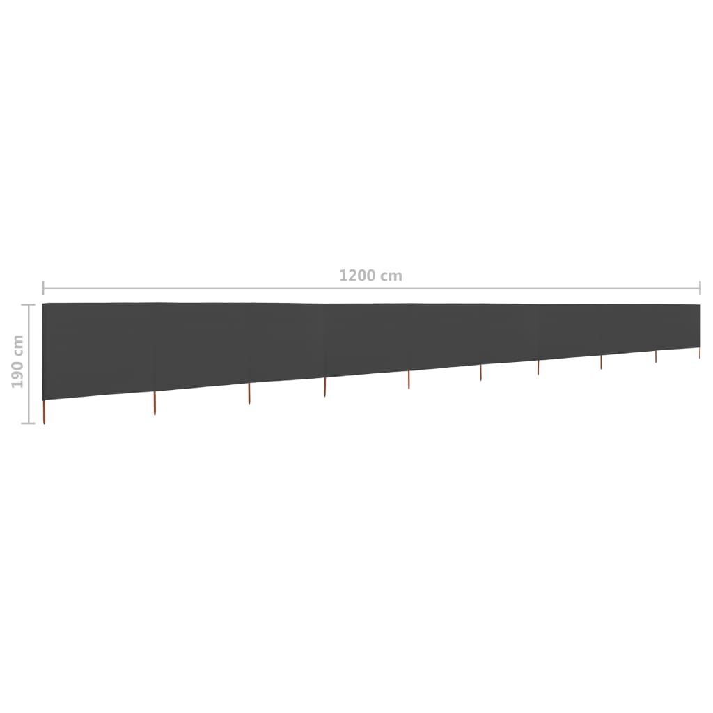 vidaXL Windscherm 1200x160cm Antraciet -55%! (Krasjes)