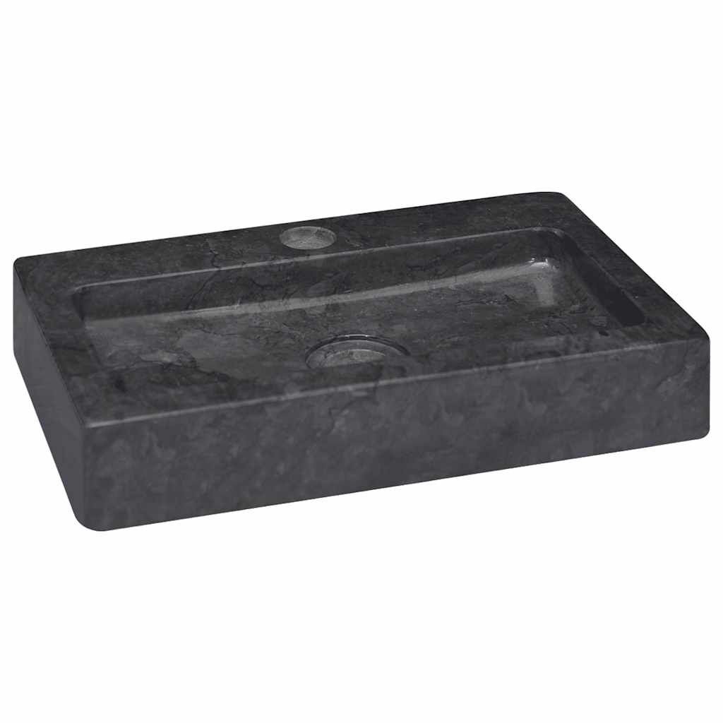 Wastafel Marmer Zwart 38cm - Wandmontage - 41% Korting!