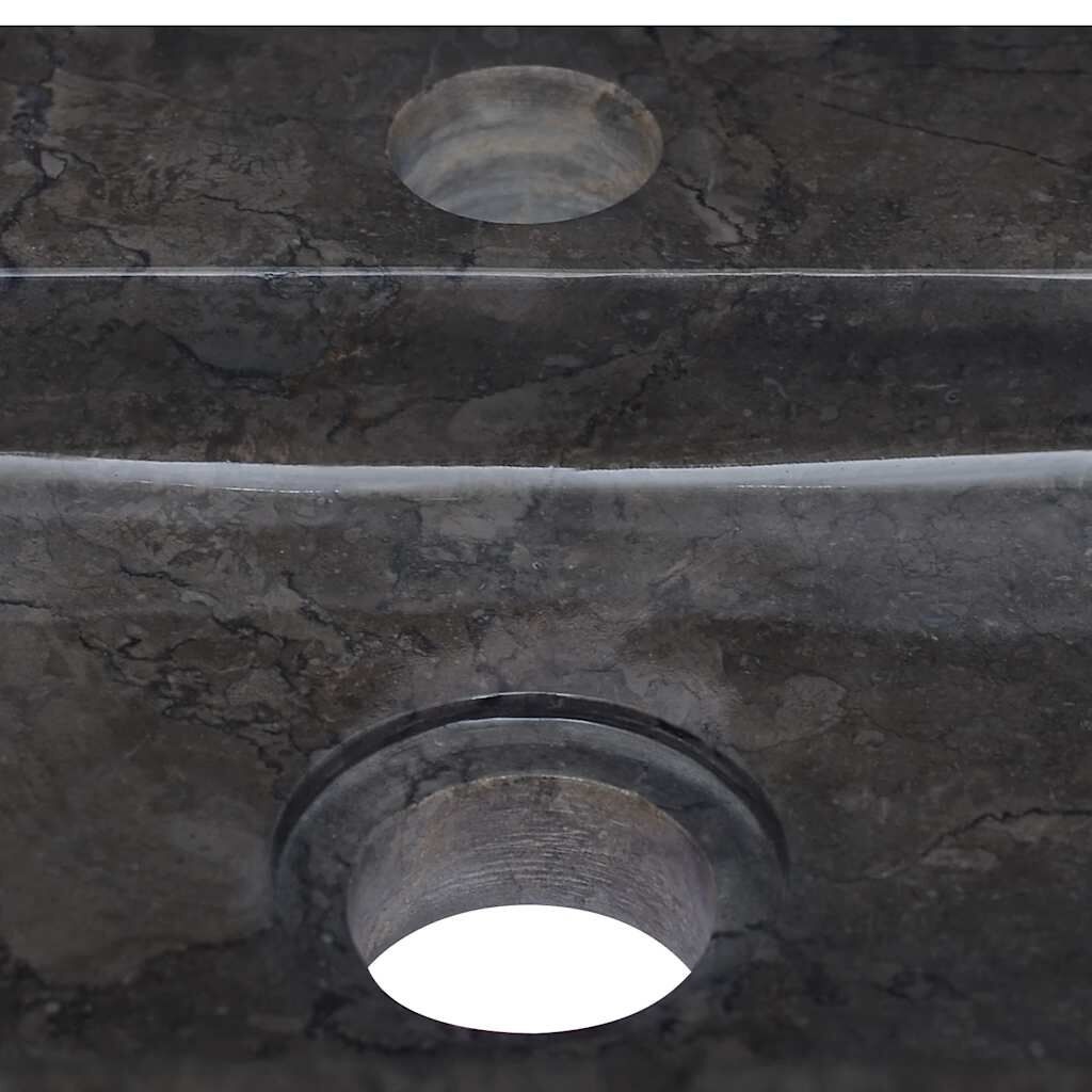 Wastafel Marmer Zwart 38cm - Wandmontage - 41% Korting!