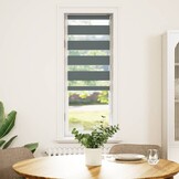 vidaXL Zebra Rolgordijn 50x150cm Donkergrijs - 65% Korting!