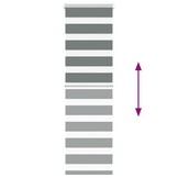 vidaXL Zebra Rolgordijn 50x150cm Donkergrijs - 65% Korting!