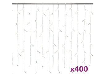 vidaXL LED Lichtgordijn 10m Warmwit - 65% Korting!