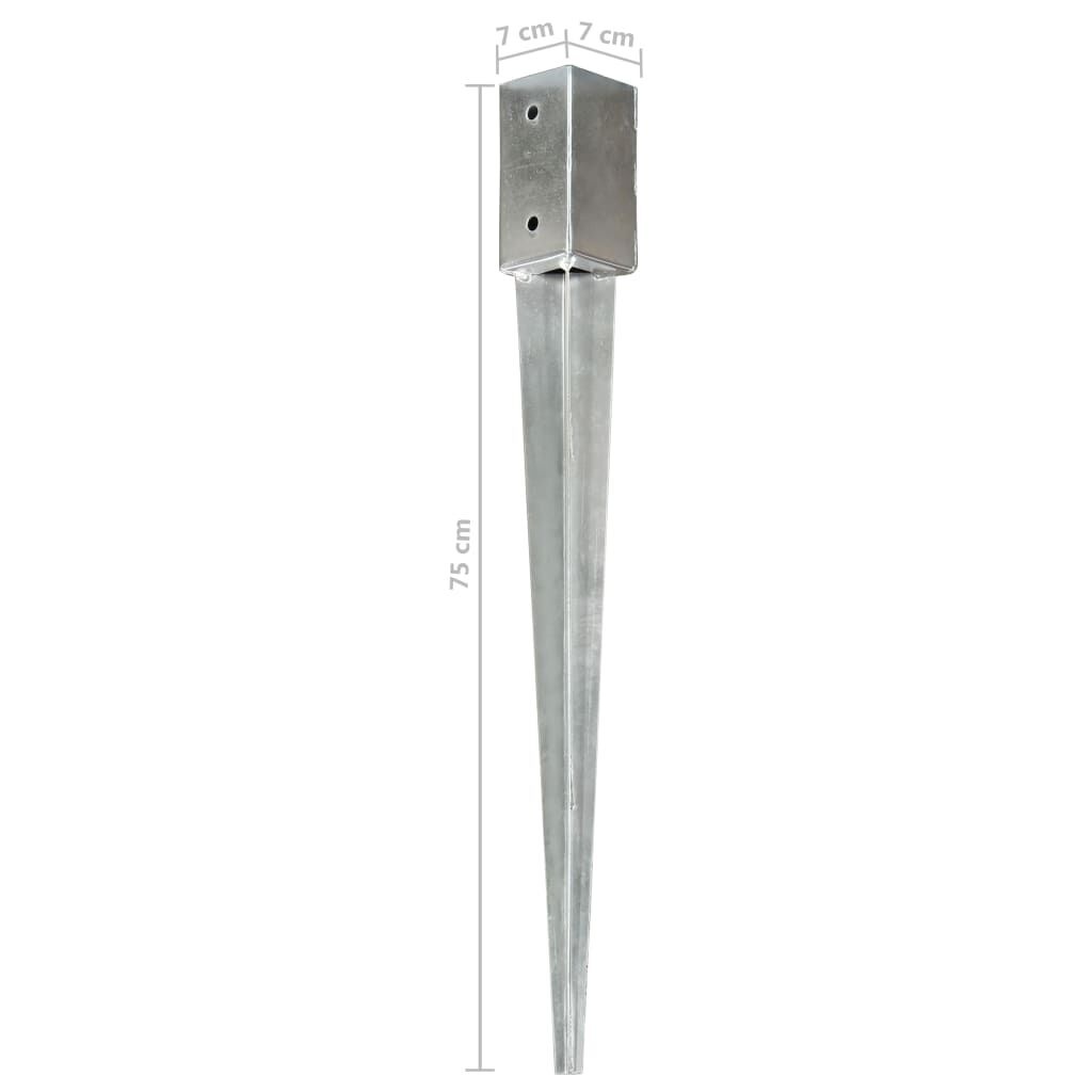 VidaXL Grondpinnen 6st 75cm Gegalvaniseerd - 35% Korting!