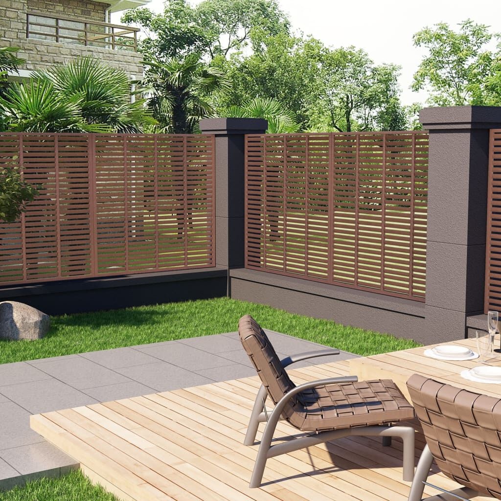 vidaXL Louvre Schutting 180x180cm Bruin - 41% Korting!