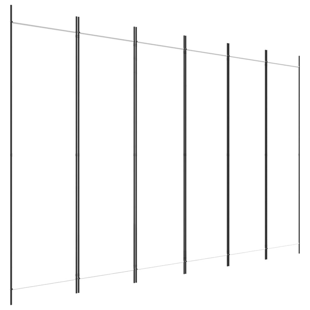 vidaXL Kamerscherm 6 Panelen Wit 300x200 -35% Korting!