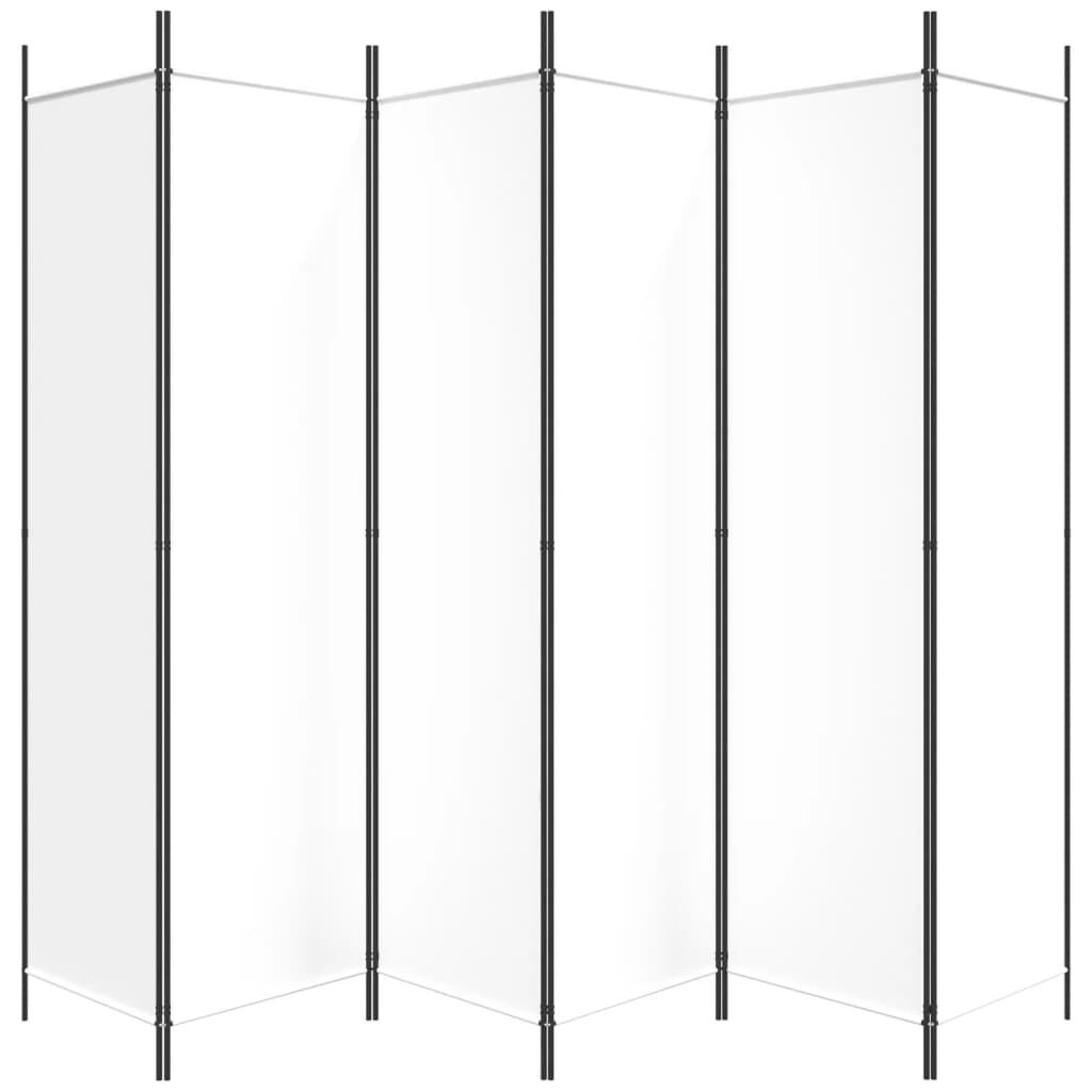 vidaXL Kamerscherm 6 Panelen Wit 300x200 -35% Korting!