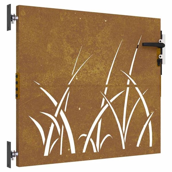 vidaXL Cortenstaal Poort Grasdesign 85x75cm - 35% Korting!