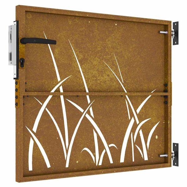 vidaXL Cortenstaal Poort Grasdesign 85x75cm - 35% Korting!