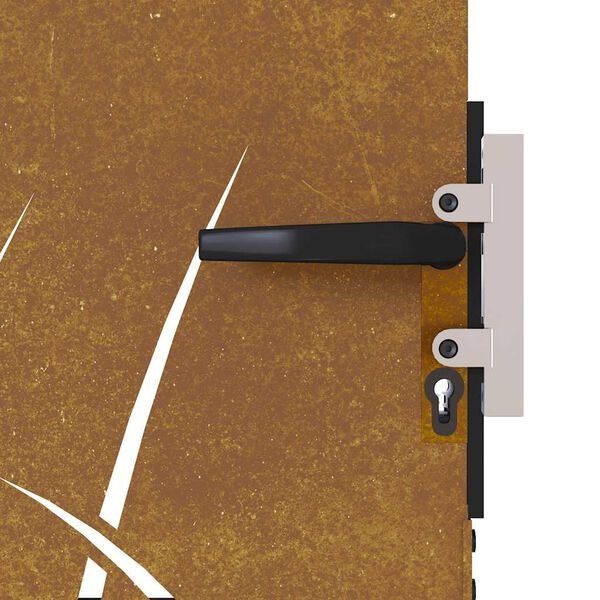 vidaXL Cortenstaal Poort Grasdesign 85x75cm - 35% Korting!