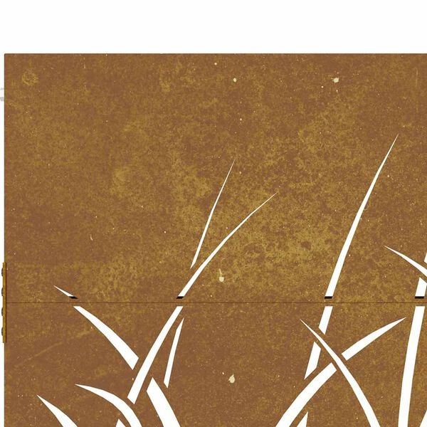 vidaXL Cortenstaal Poort Grasdesign 85x75cm - 35% Korting!