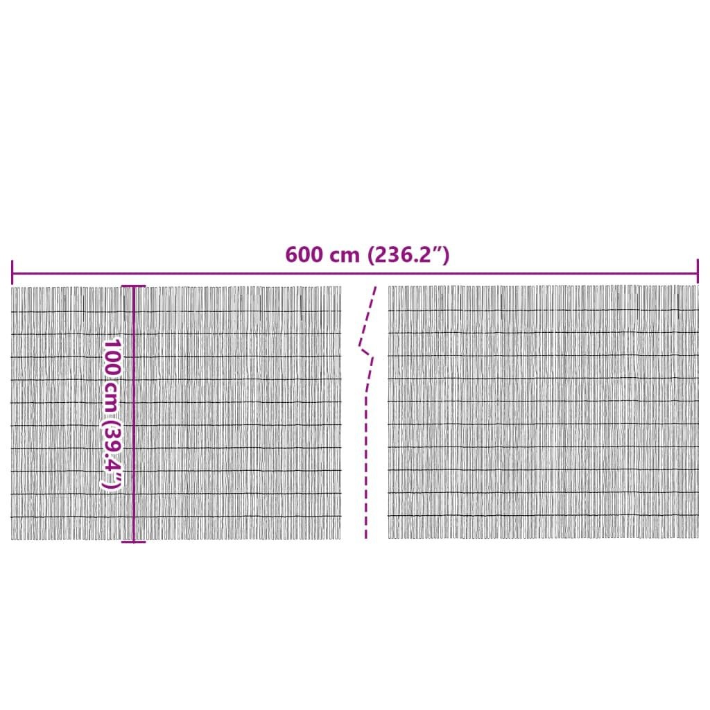 vidaXL Riet Tuinscherm 600x100 cm - 35% Korting!