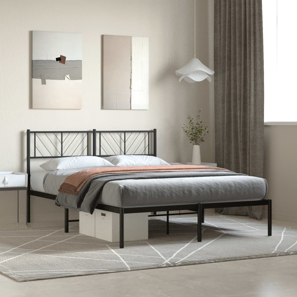 VidaXL Bedframe 135x190 Zwart - 55% Korting! (Zonder verpakking)