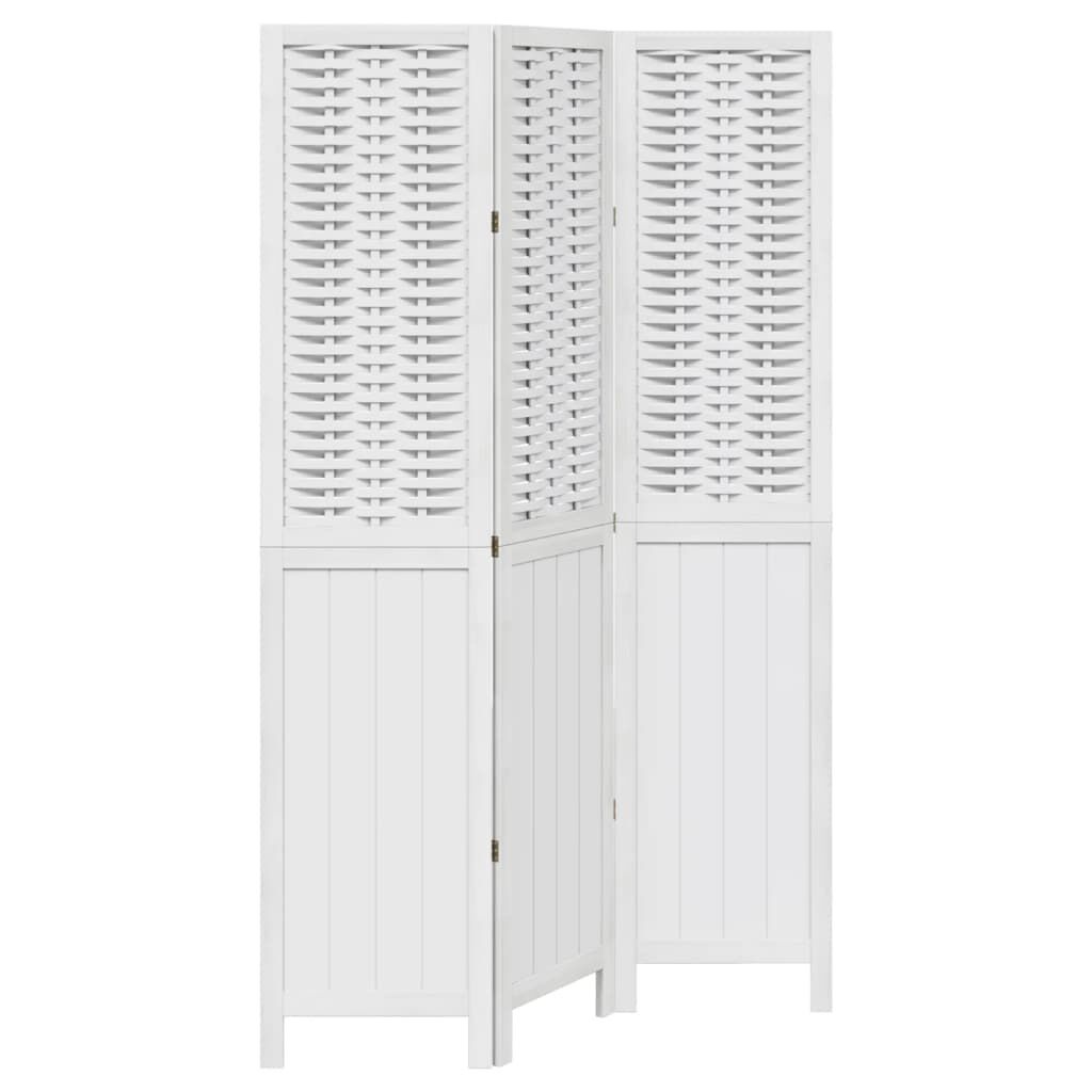 Kamerscherm Wit Paulowniahout 3 Panelen -35% Korting!