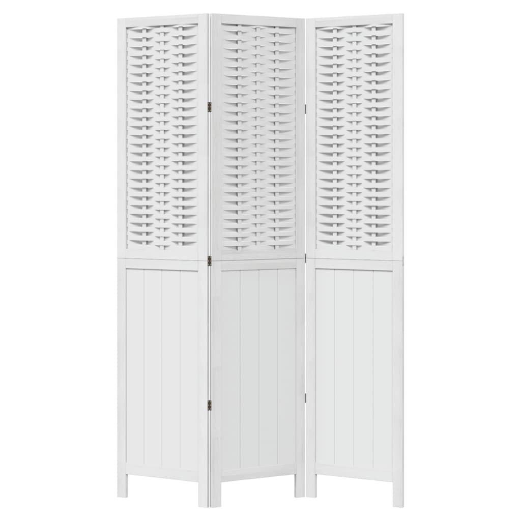Kamerscherm Wit Paulowniahout 3 Panelen -35% Korting!