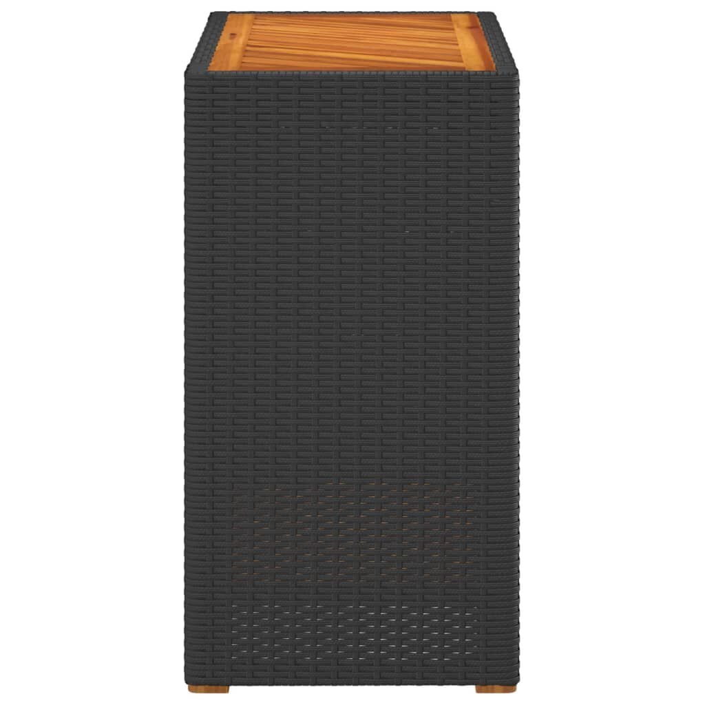 vidaXL Tuinbijzettafel Zwart - Houten Blad - 35% Korting!