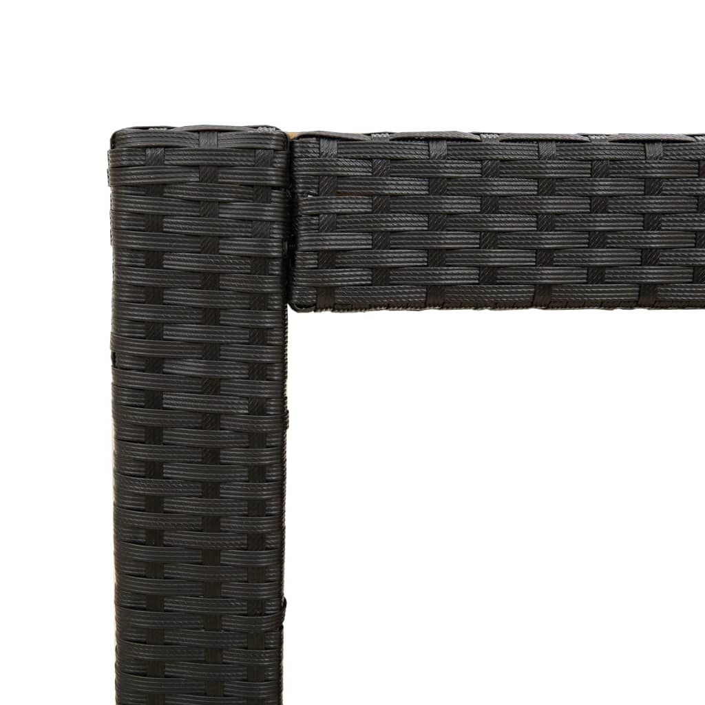 vidaXL Tuinbijzettafel Zwart - Houten Blad - 35% Korting!