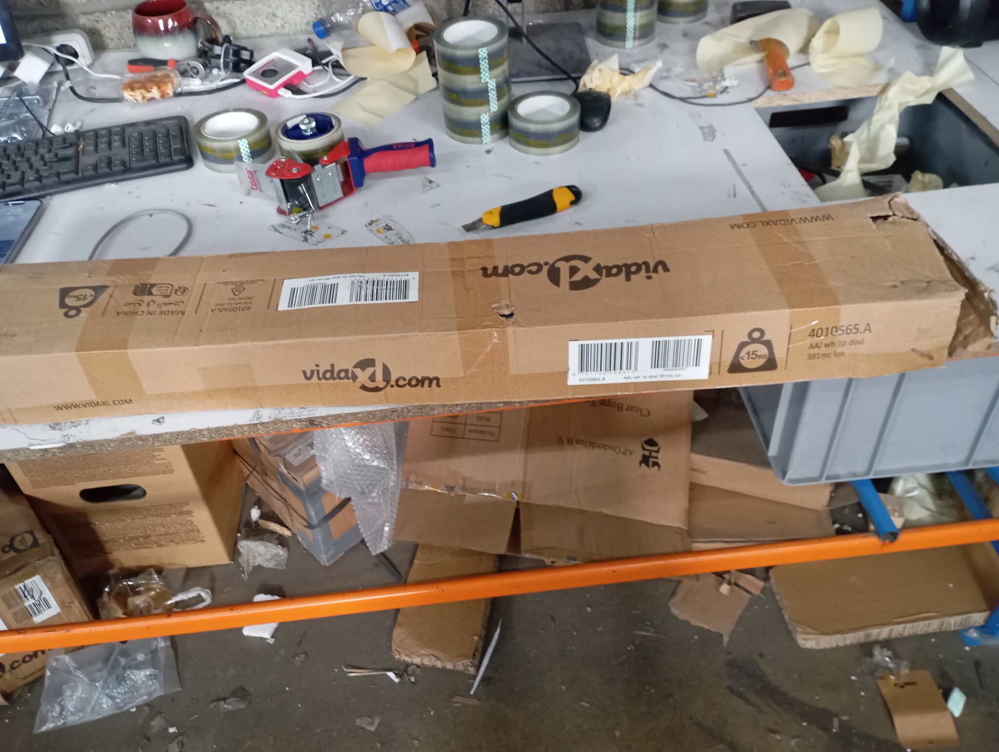vidaXL Beslagset voor schuifdeur 183 cm staal wit