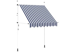 Luifel 200cm Blauw/Wit - ZONDER DOEK - 60% Korting!