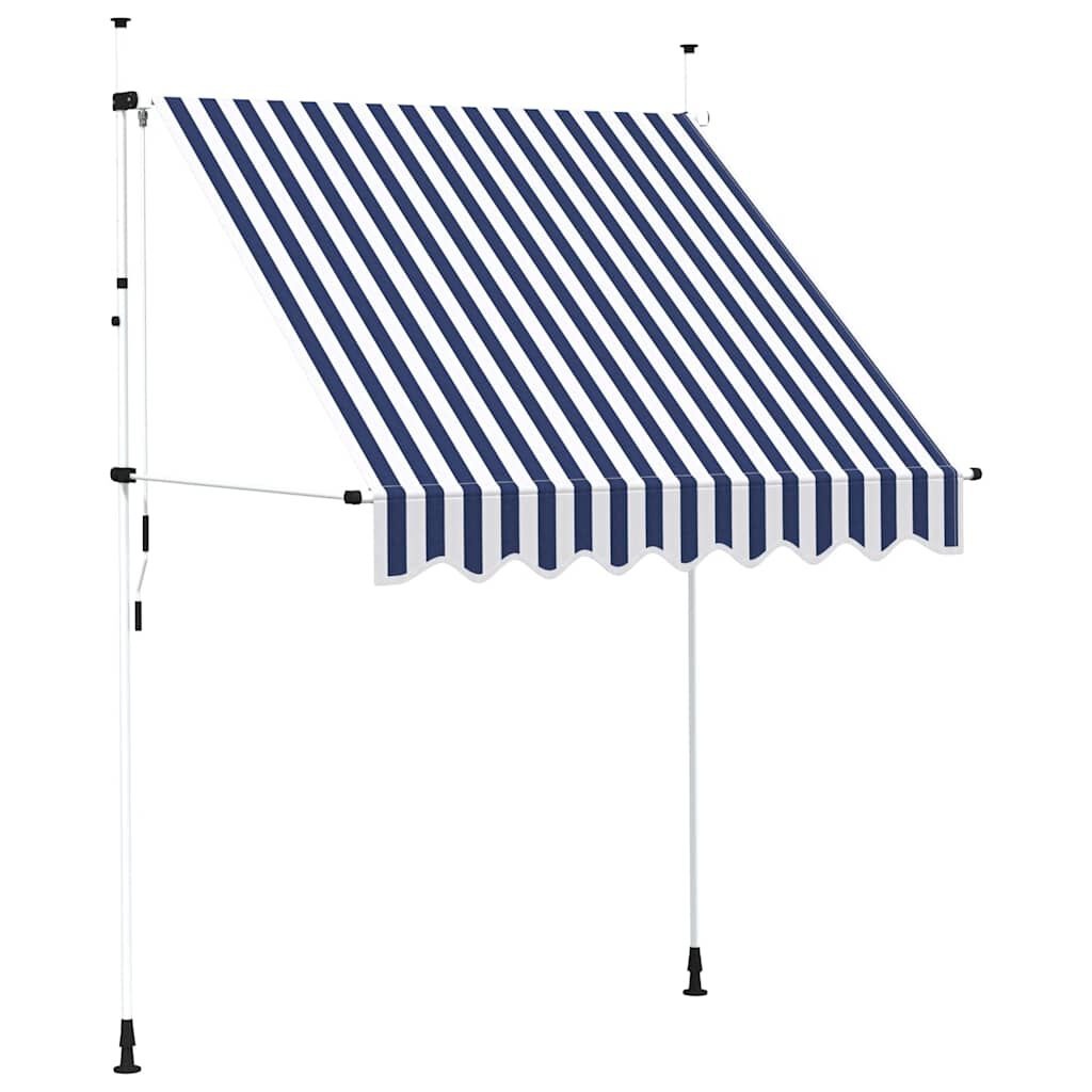 Luifel 200cm Blauw/Wit - ZONDER DOEK - 60% Korting!