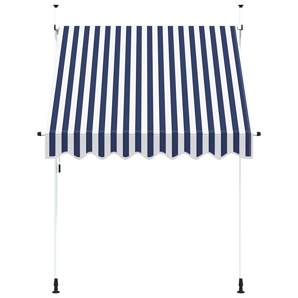Luifel 200cm Blauw/Wit - ZONDER DOEK - 60% Korting!