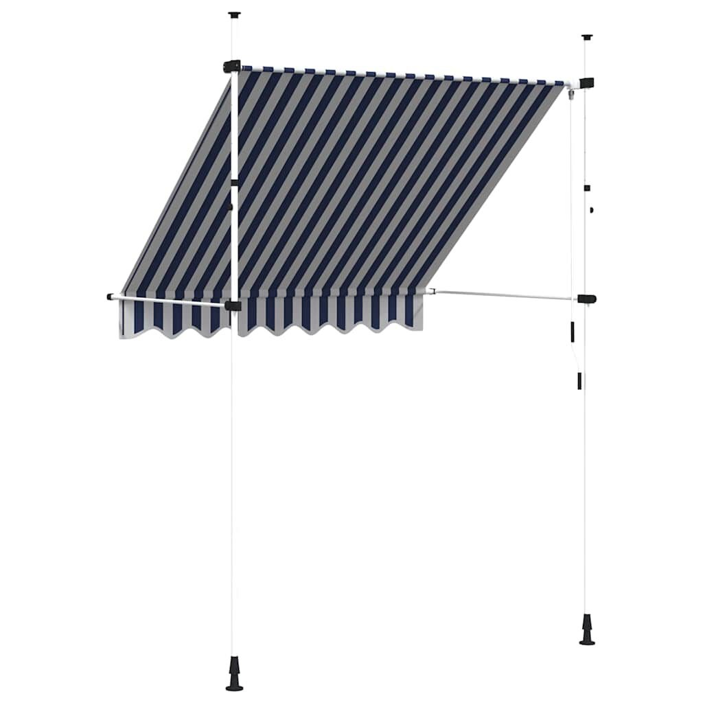 Luifel 200cm Blauw/Wit - ZONDER DOEK - 60% Korting!