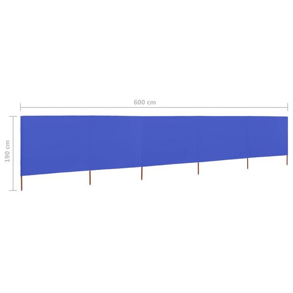 VidaXL Windscherm 600cm Azuurblauw - 35% Korting! (Geen Handleiding)