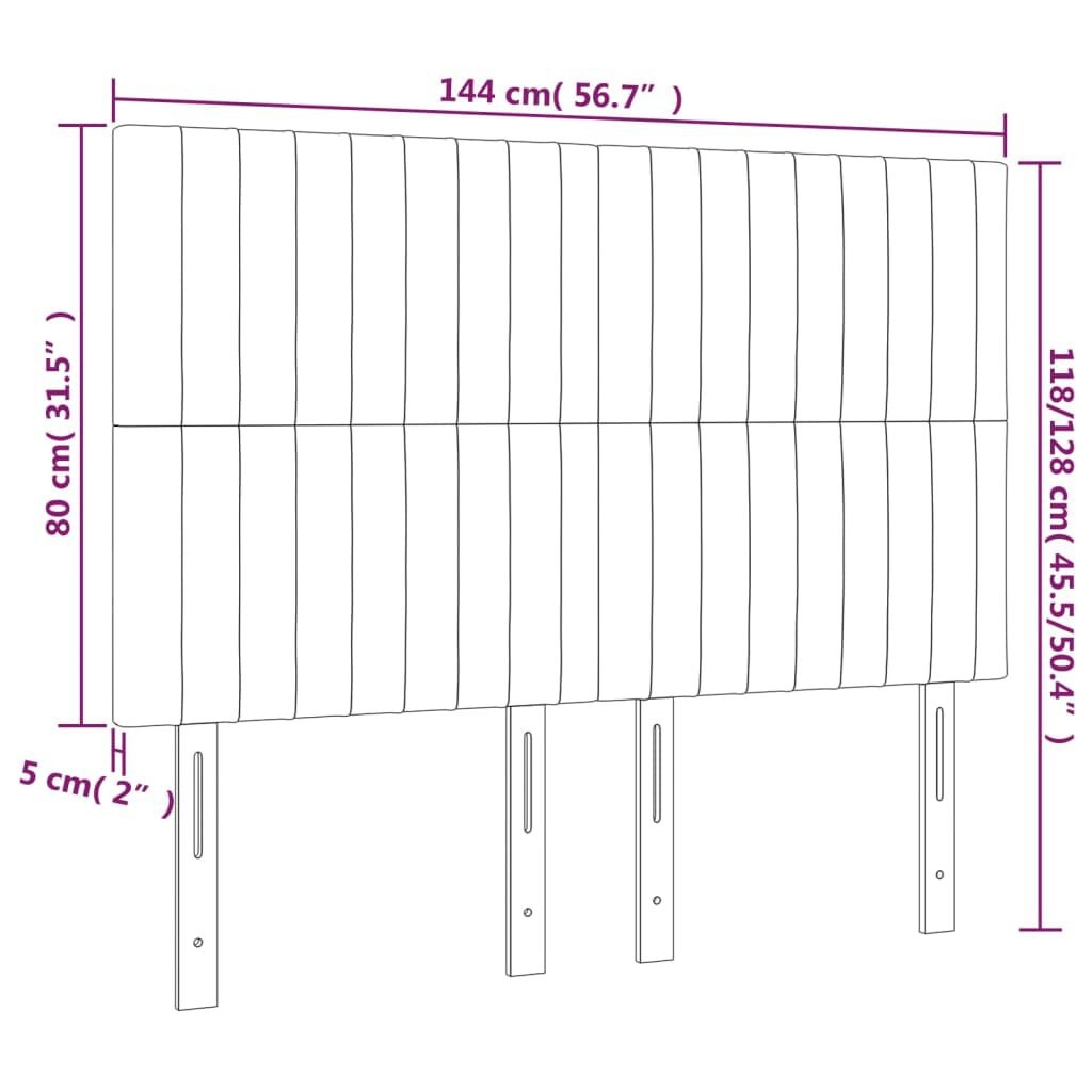 VidaXL Hoofdborden (4 st) Taupe 72cm - 35% Korting!