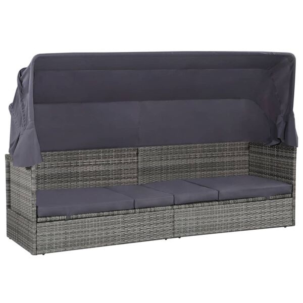 vidaXL Tuinbed met Luifel Grijs - 35% Korting!