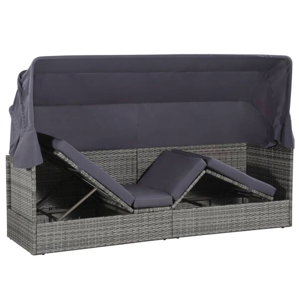 vidaXL Tuinbed met Luifel Grijs - 35% Korting!