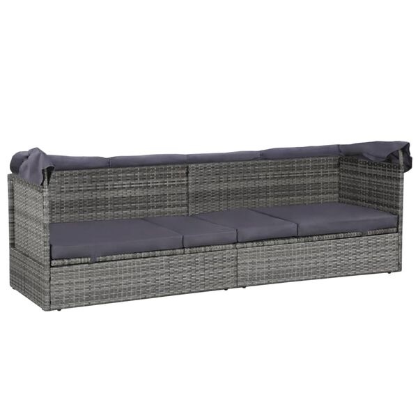 vidaXL Tuinbed met Luifel Grijs - 35% Korting!