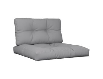 vidaXL Palletkussens Grijs - Set van 2 - 35% Korting!