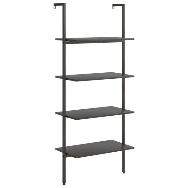 vidaXL Ladderrek Zwart - 4 Schappen - 35% Korting!