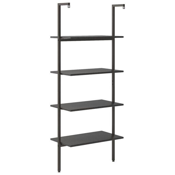 vidaXL Ladderrek Zwart - 4 Schappen - 35% Korting!