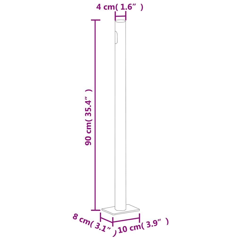 vidaXL Uittrekbaar Tuinscherm 140x500cm Grijs - 35% Korting!