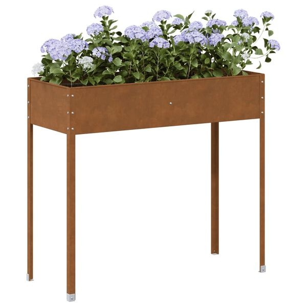 vidaXL Plantenbak Staal 100cm - 35% Korting! Zo Goed Als Nieuw