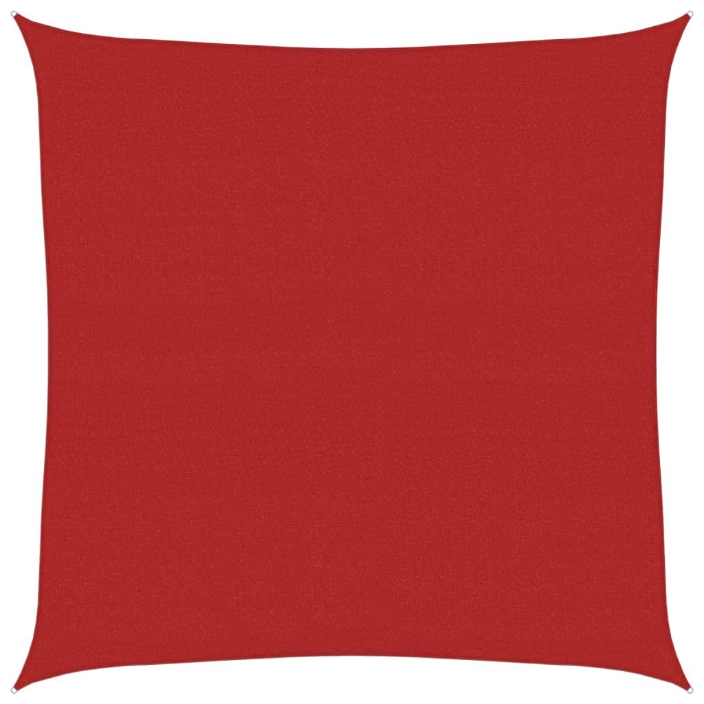 Zonnezeil 7x7m Rood HDPE - 35% Korting! Zo Goed Als Nieuw!