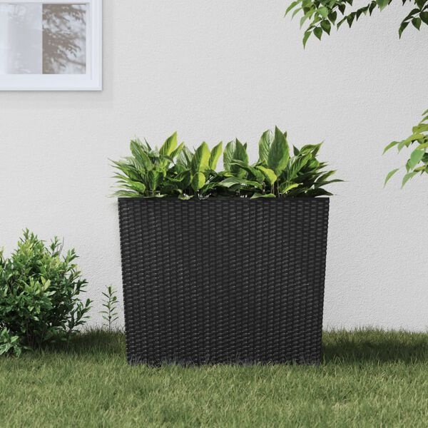 Plantenbak Rattan-look Antraciet 58cm - 35% Korting!