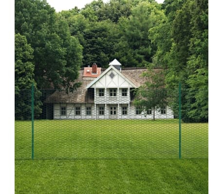 vidaXL Draadgaashek 25x1,5m Groen - 35% Korting!
