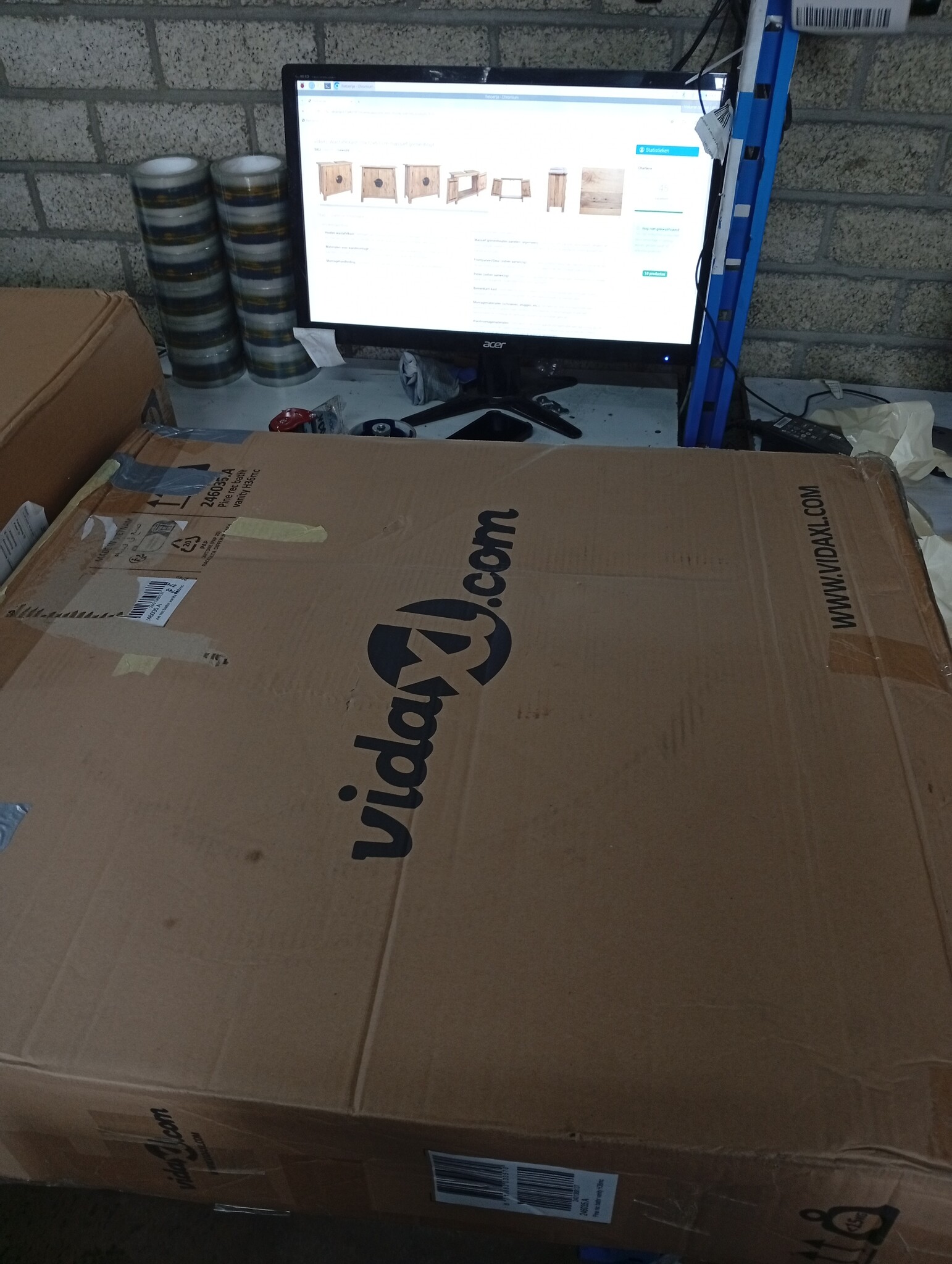 vidaXL Wastafelkast Grenenhout 70cm - 60% Korting!