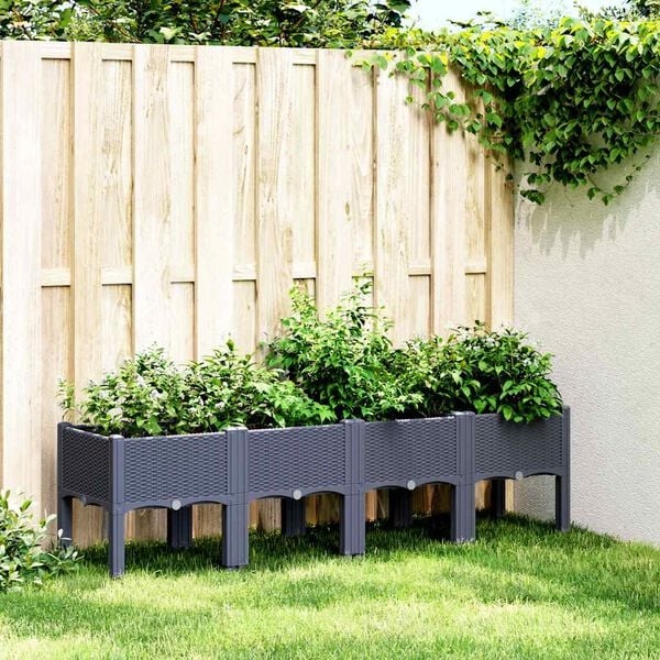 vidaXL Plantenbak Grijs 160cm - 35% Korting! Zo Goed Als Nieuw