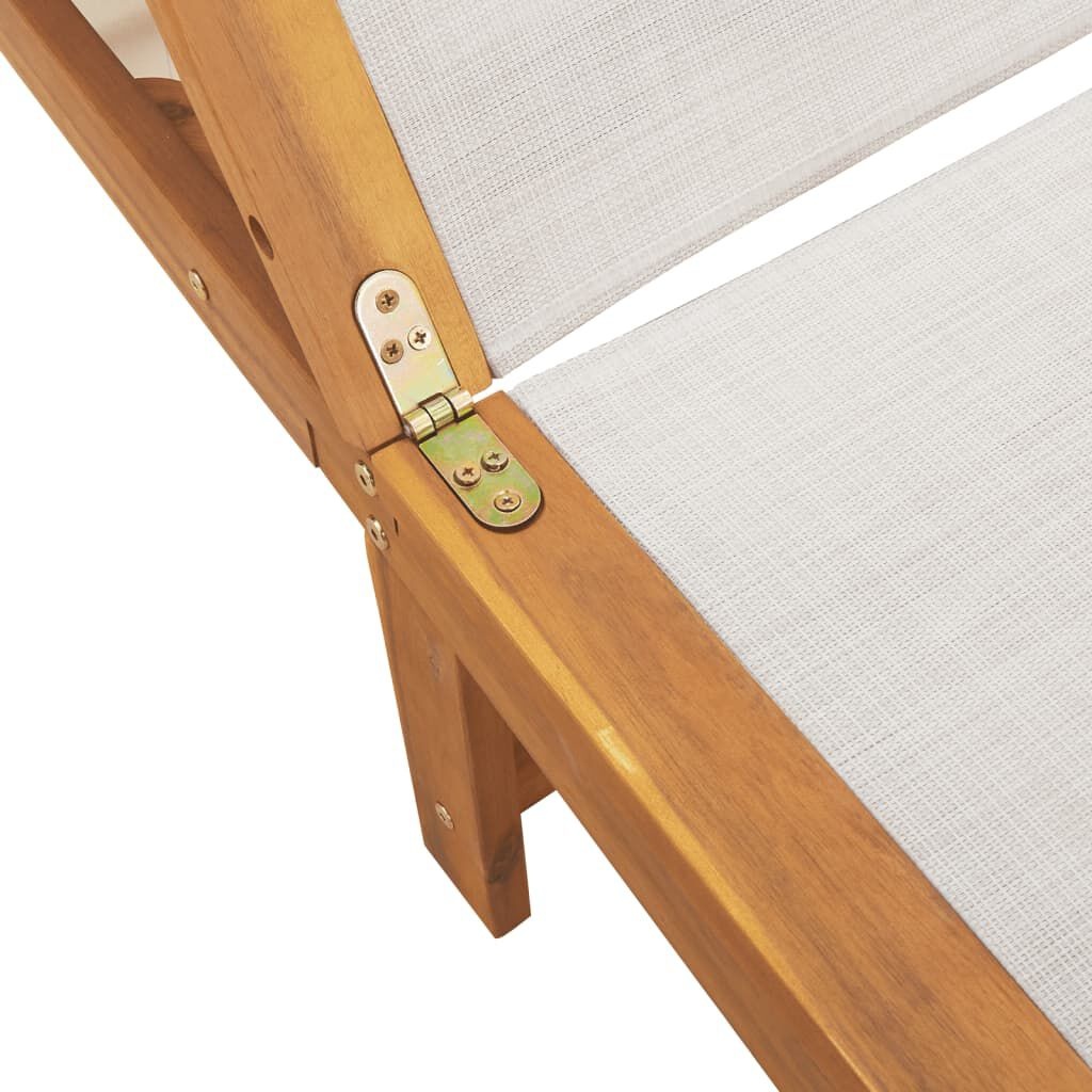 vidaXL Ligbed Acaciahout Grijs - 62% Korting! (Kras)