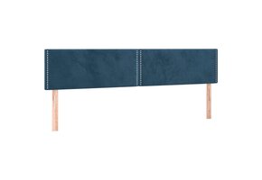 vidaXL Hoofdborden 2x 100cm Donkerblauw Fluwel - 35% Korting!