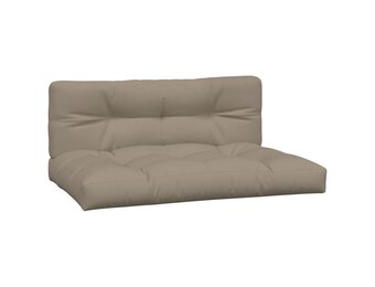 VidaXL Palletkussens Taupe (2 st) - 47% Korting!