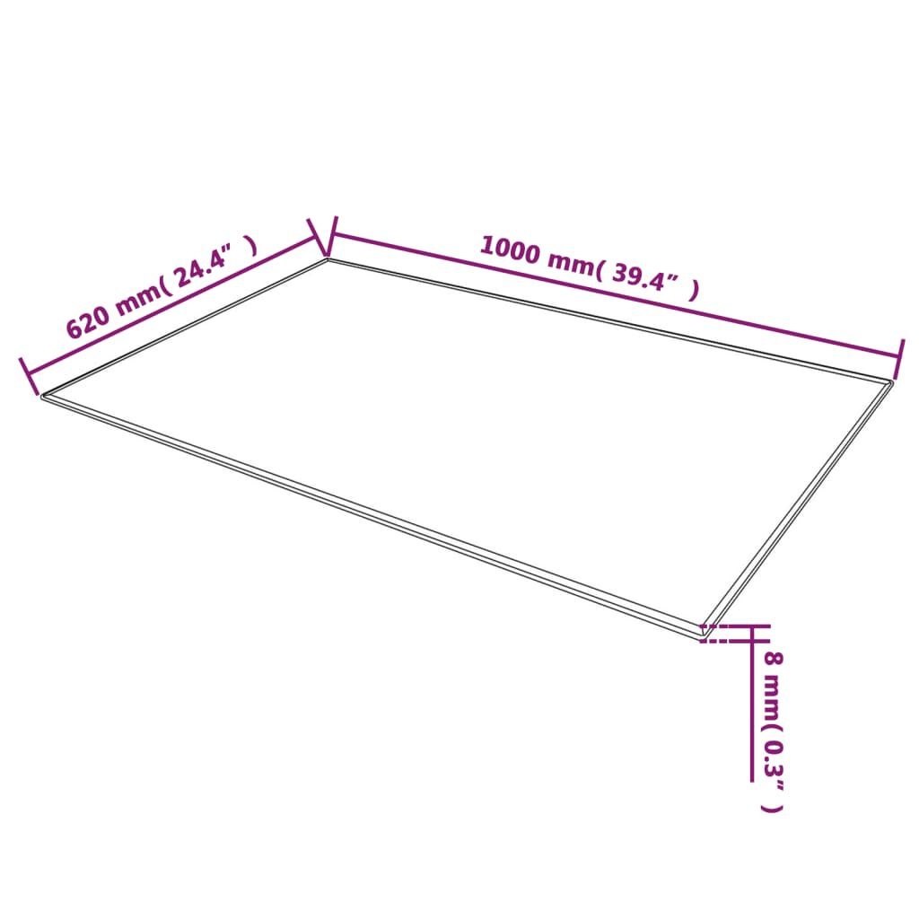 VidaXL Glazen Tafelblad 100x62cm - 42% Korting!
