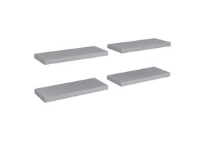 vidaXL Wandschappen Zwevend Grijs 4 st -35%